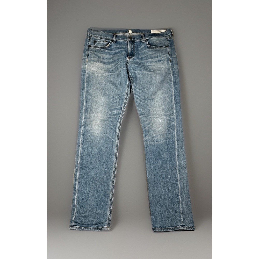 Rag & Bone The Dre Slim Straight Jeans Womens 32 Light Wash Stretch Denim